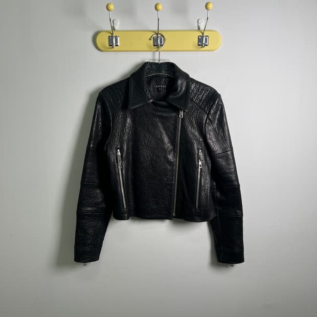 Theory 띠어리 블랙 양가죽 라이더 자켓 S