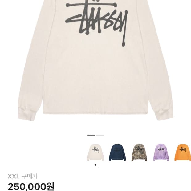 스투시 베이직 스탁 써멀 티셔츠 본