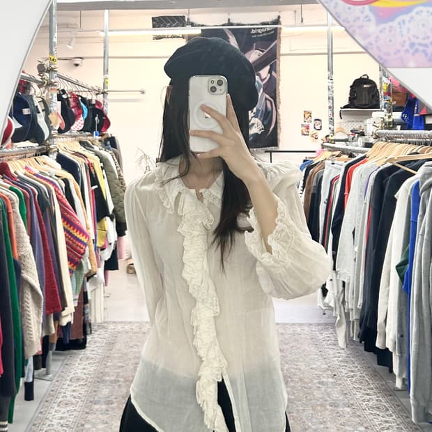 랄프로렌 스포츠 블라우스 프릴