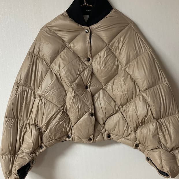 22FW 시스템 구스 다운 케이프 패딩 프리사이즈