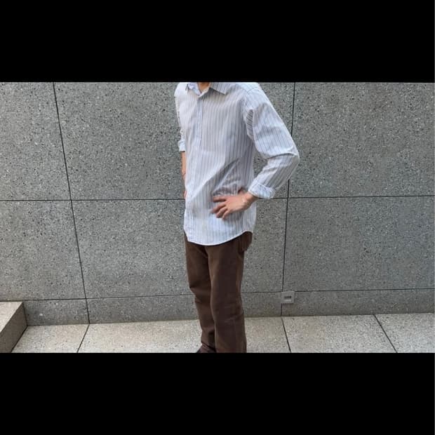 [40] hermes striped shirt