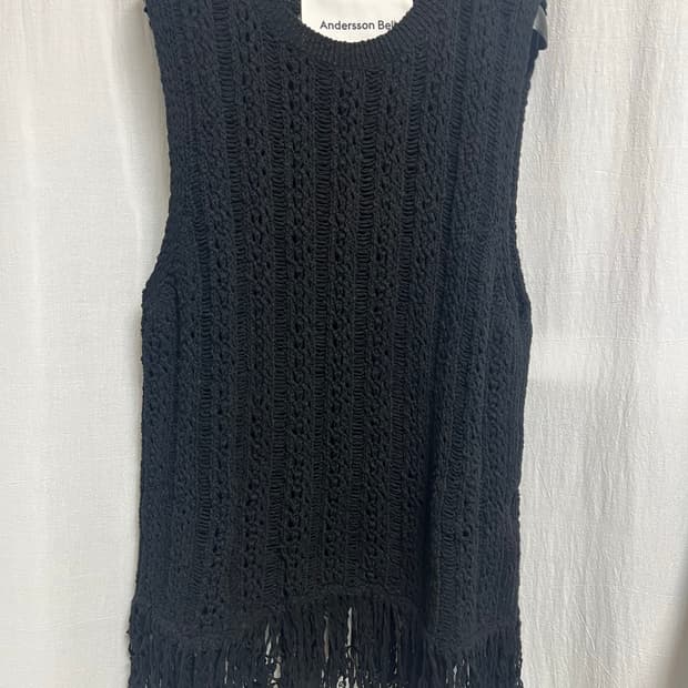 앤더슨벨 프린지 디테일 니트 베스트