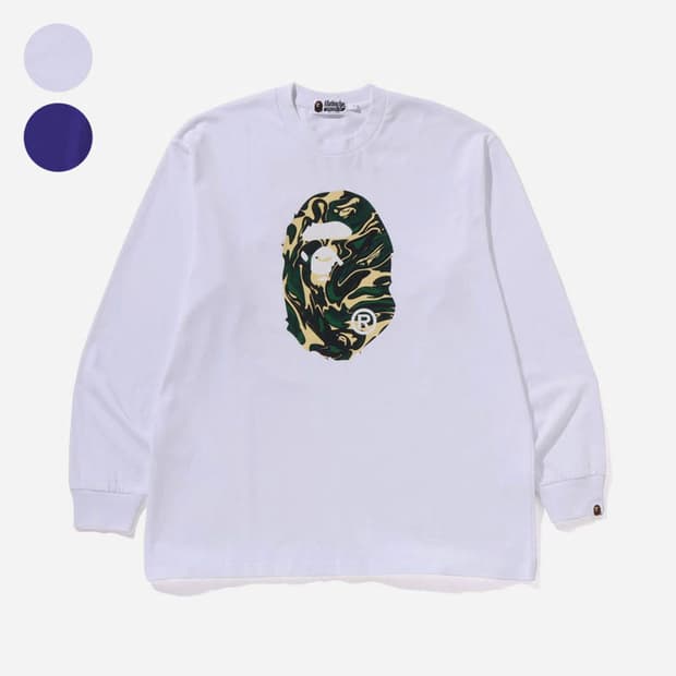 베이프 마블링 카모 오버핏 맨투맨 XL