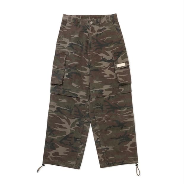 LEEY CAMO POCKET CARGO PANTS