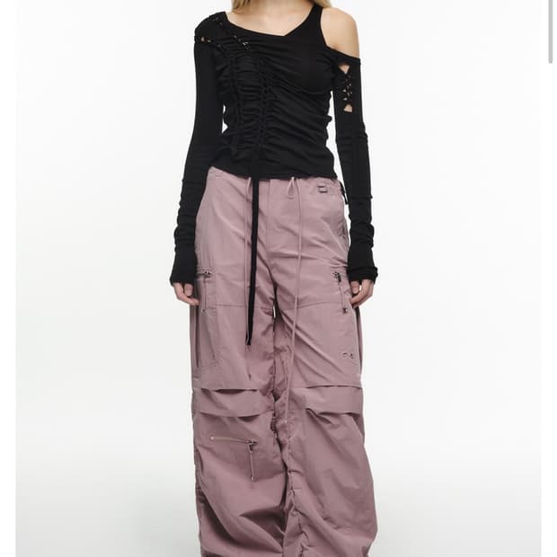 나체 PUCKERING JOGGER PANTS (UNISEX) ROSE 