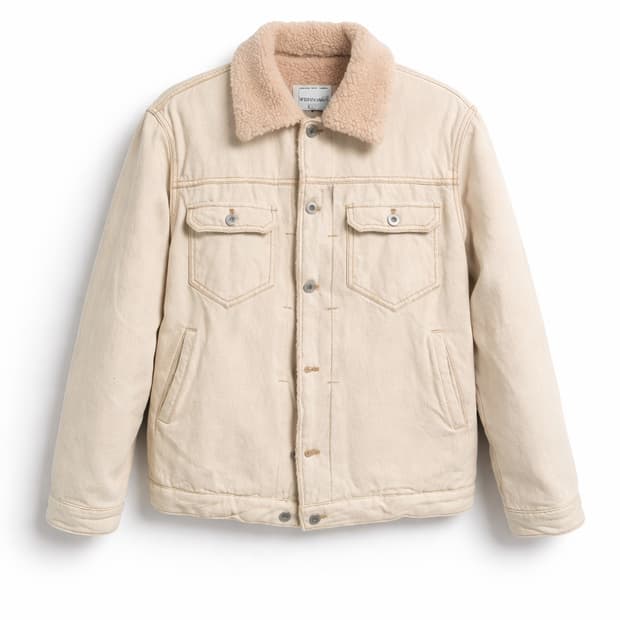 [M] 베이지 양털 트러커 자켓 