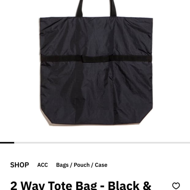 barbershop(바버샵) 2 way tote bag black