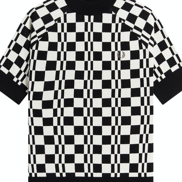 FRED PERRY Black Checks Top