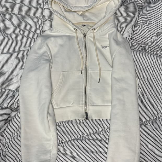 글로니 크롭 후드집업