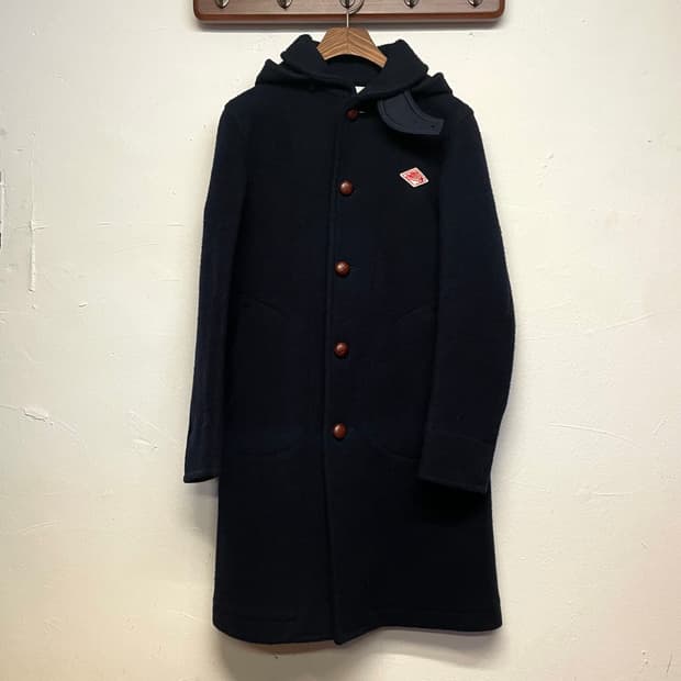 단톤 (우먼) 울 후디 네이비 코트  