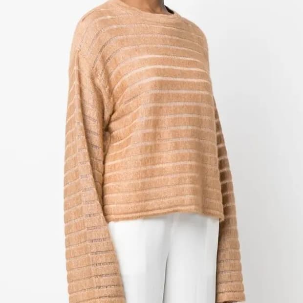 파비아나 필리피 알파카 코튼 시스루 스트라이프 니트 XS사이즈