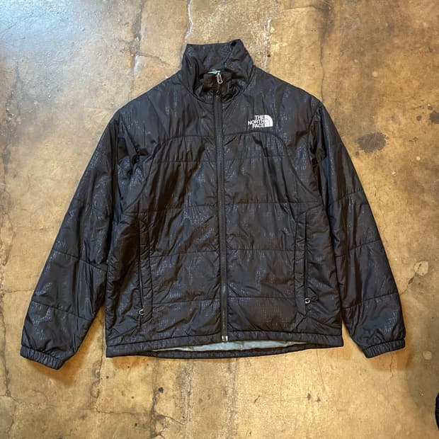 노스페이스 앵커 패턴 라이트 패디드 자켓 블랙