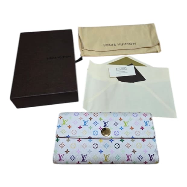 무라카미 루이비통 멀티 화이트 장지갑