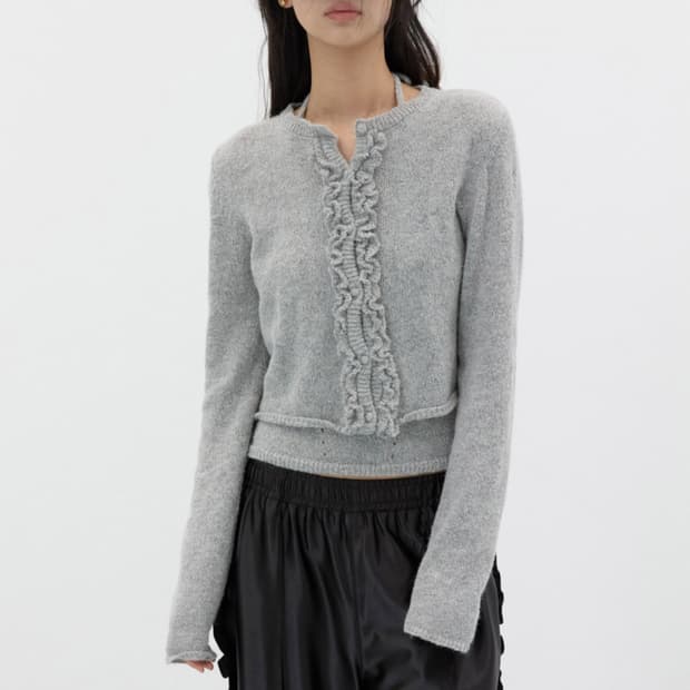 미치코런던 러플 가디건 S