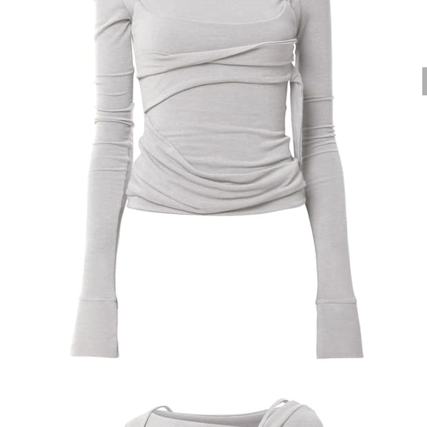 플레어업 레이어드 뷔스티에 롱슬리브 [클라우드 화이트]