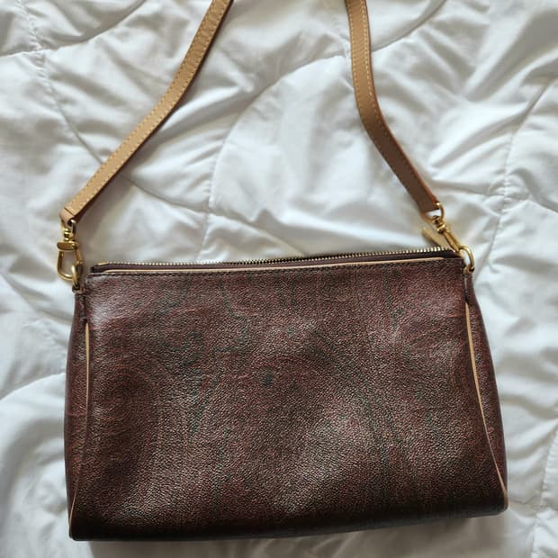 에트로 페이즐리 레더 숄더백