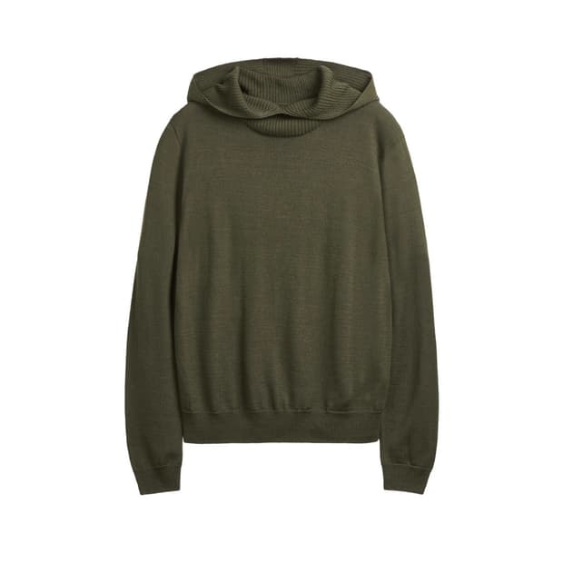COSMOSS 후드 니트 올리브 