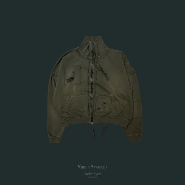 언더마이카 멀티패치 가오어 집업 카키