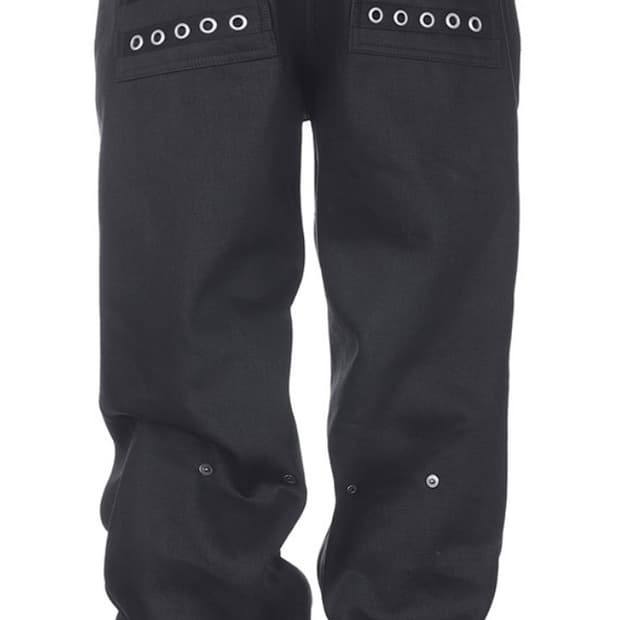 Eyelet Button Black Jeans