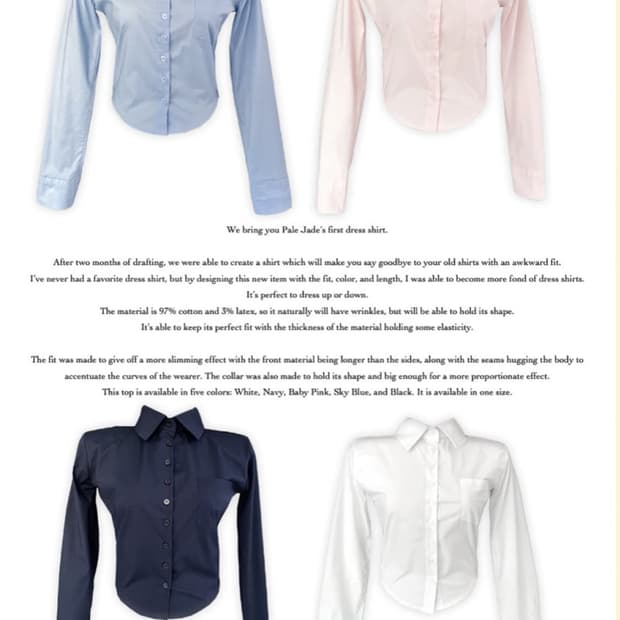 페일제이드 드레스 셔츠 화이트 1