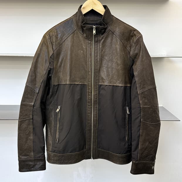 겟 유즈드 램 레더 바이커 집업 자켓