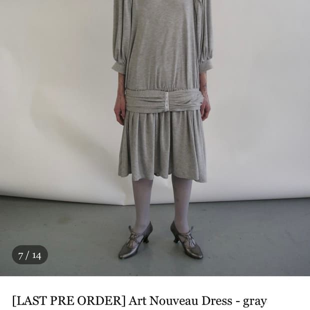 eonts 에옹쓰 Art Nouveau Dress - gray