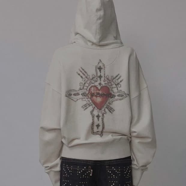 스컬프터 세인트 비즈 후드집업