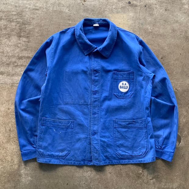 60-70s 유로피언 코튼 트윌 워크 자켓