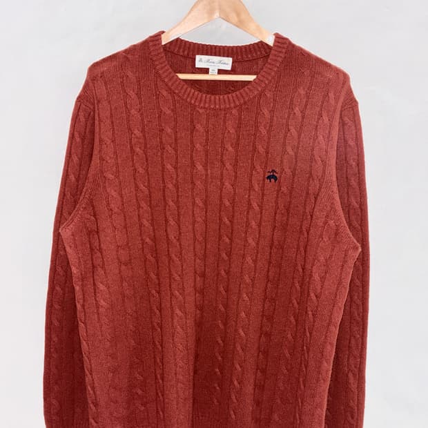 Brooks Brothers 울 케이블 니트