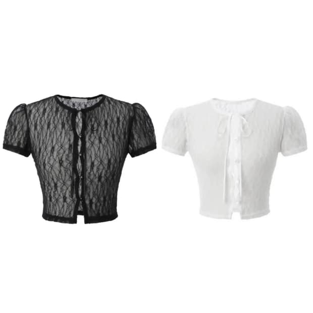 쓰리타임즈 다이애나 가디건 화이트 블랙 일괄