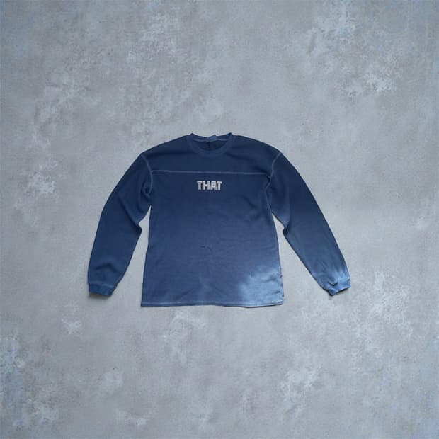 THAT Waffle L/S Tee Warm Blue 판매힙니다