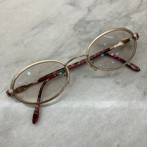 앤 마리 ANNE MARIE 엔틱 골드 오벌 볼드 라운드 메탈테 안경