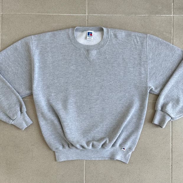 90s 빈티지 러셀 스웻셔츠 그레이 M USA