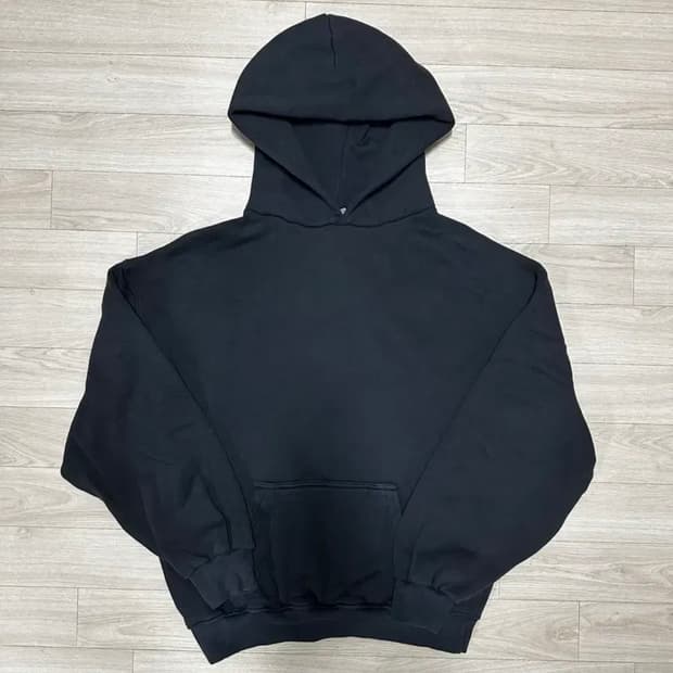 Velour Garments 450GSM 후드티 블랙 L