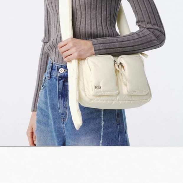 기준 kijun 필로우 크로스백 크림