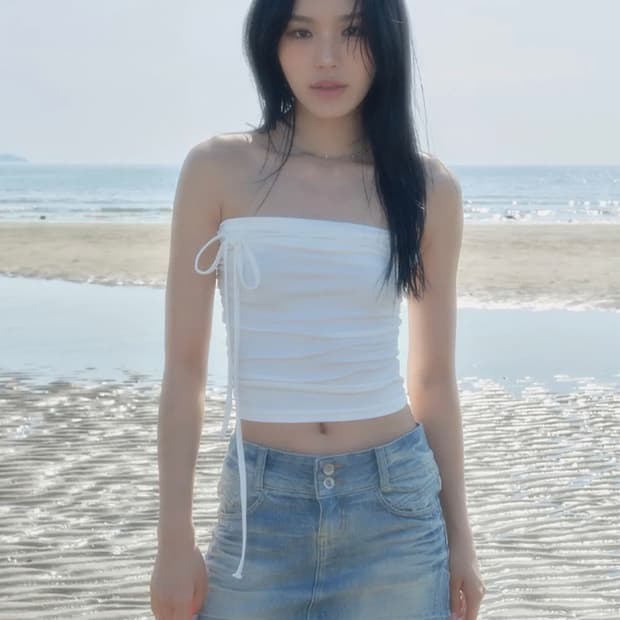 애즈온 탱크탑 화이트