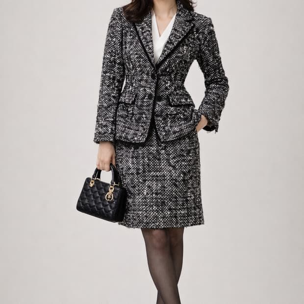 [정품] 크리스찬 디올 라프 시몬스 런웨이 트위드 셋업 (새상품급)