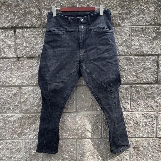 [L] VTG 드롭 크로치 블랙 데님 팬츠 (~33)