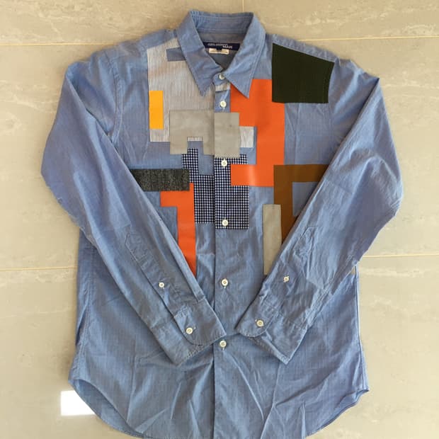 준야 와나타베 꼼데가르송 패치워크 셔츠