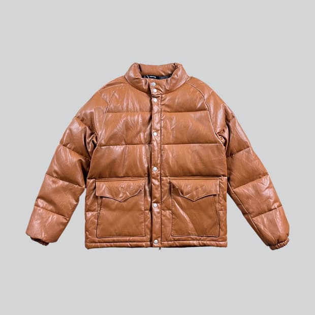 Vintage 가죽 패딩