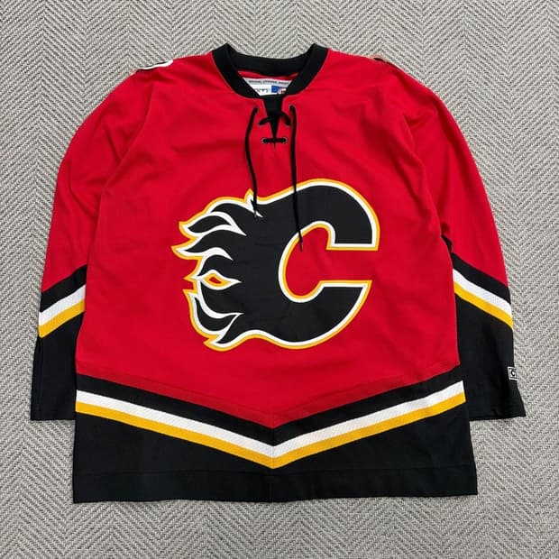 ccm 캘거리 플레임즈 nhl 하키 져지 v1737 