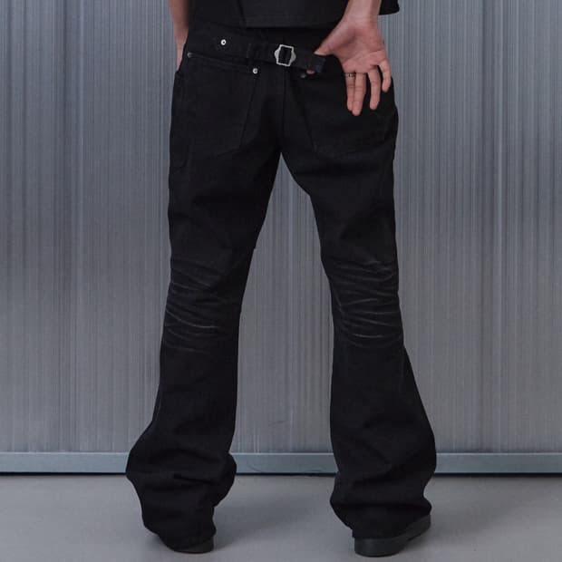 9999archive 아카이브 유틸리티 위스커 플레어 팬츠 