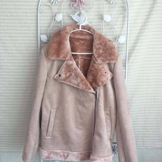 jpn vintage 핑크 퍼 무스탕 자켓 