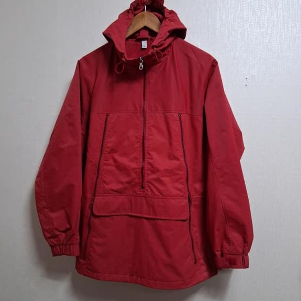 일본빈티지 유니클로 윈드브레이커 반집업 후드 점퍼 M
