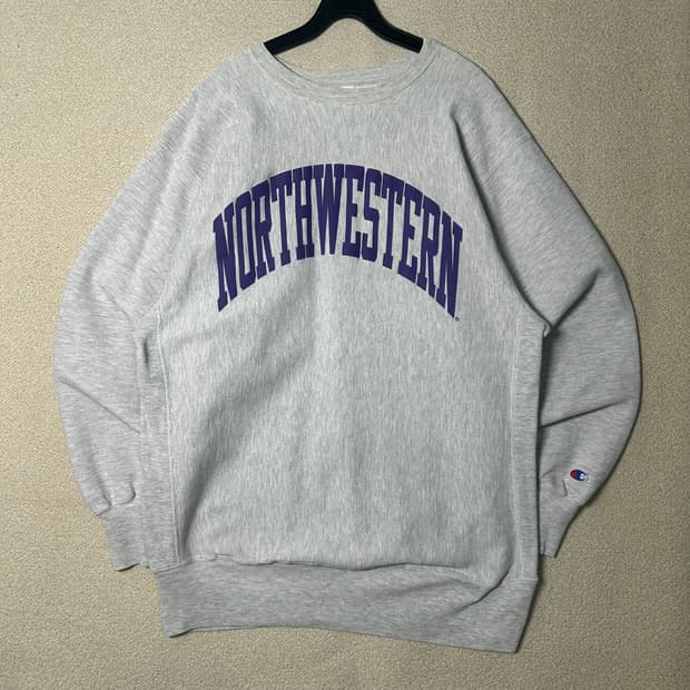 (XXL) 90s 챔피온 리버스위브 노스웨스턴 맨투맨 
