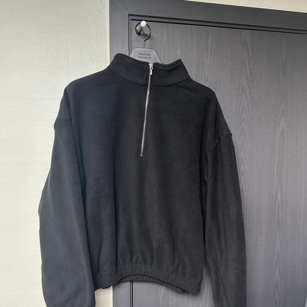 논노드 하프집업 플리스 블랙 1사이즈