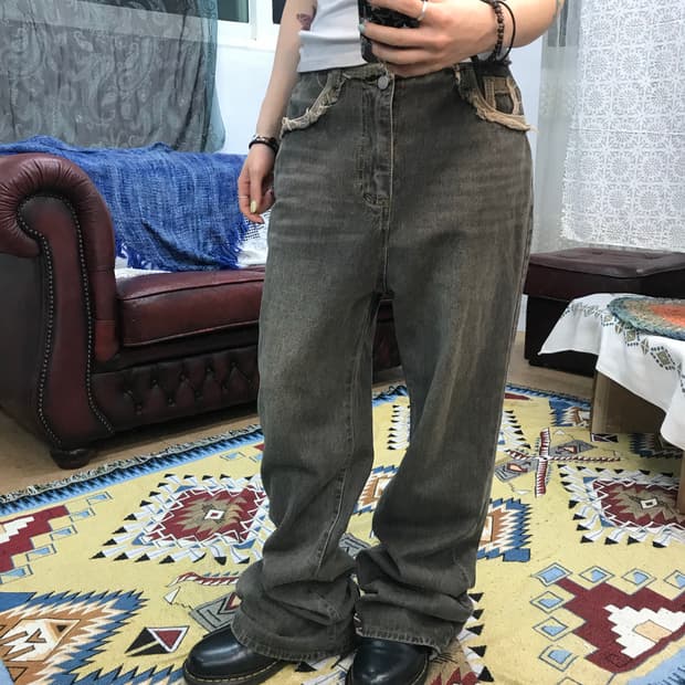 빈티지 디테일 데님팬츠 
