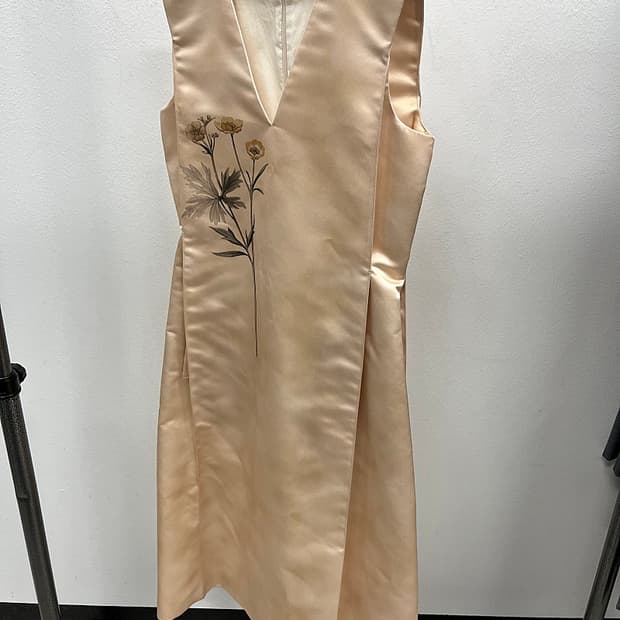 여) 보테가베네타 플라워 스킨 드레스 