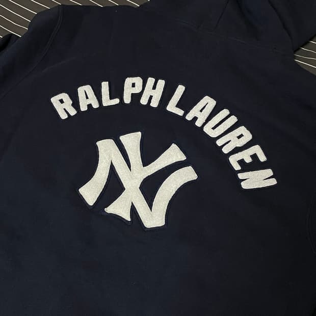 폴로 양키스 플리스 후드 M 새상품