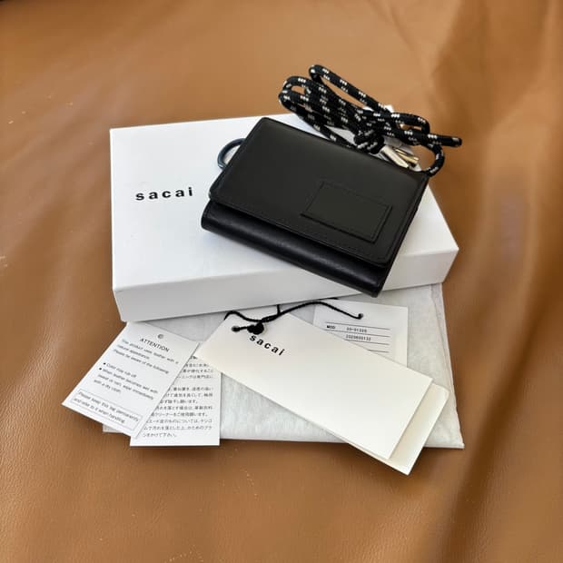 PORTER SACAI 포터 사카이 레더 월렛 지갑 블랙